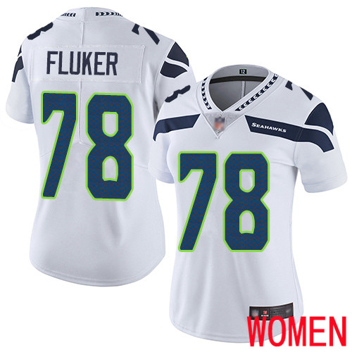 Seattle Seahawks Limited White Women D.J. Fluker Road Jersey NFL Football 78 Vapor Untouchable